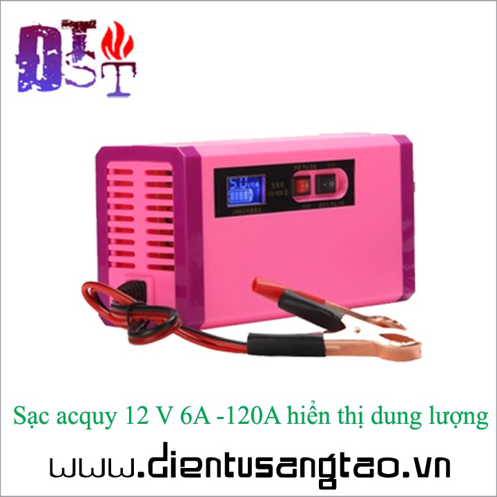 Sạc acquy 12 V 6Ah -120Ah hiển thị dung lượng - Nạp acquy