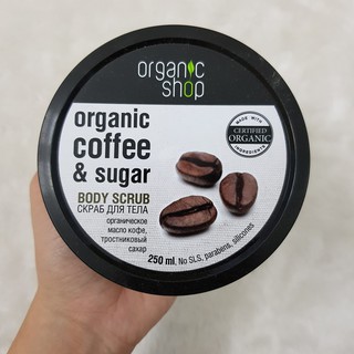 Tẩy tế bào chết organic coffee & sugar body scrub 250ml