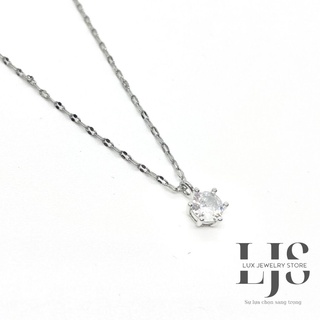 Dây chuyền nữ mạ bạc 925 Lux Jewelry, vòng cổ  nữ cao cấp mặt đá sang trọng - LUX824