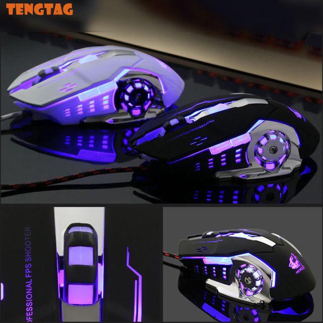 Chuột chơi game có dây tích hợp đèn led 4000dpi