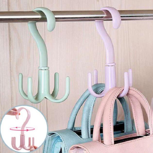 Móc Nhựa 4 Chấu Tiện Lợi Xoay 360 Độ