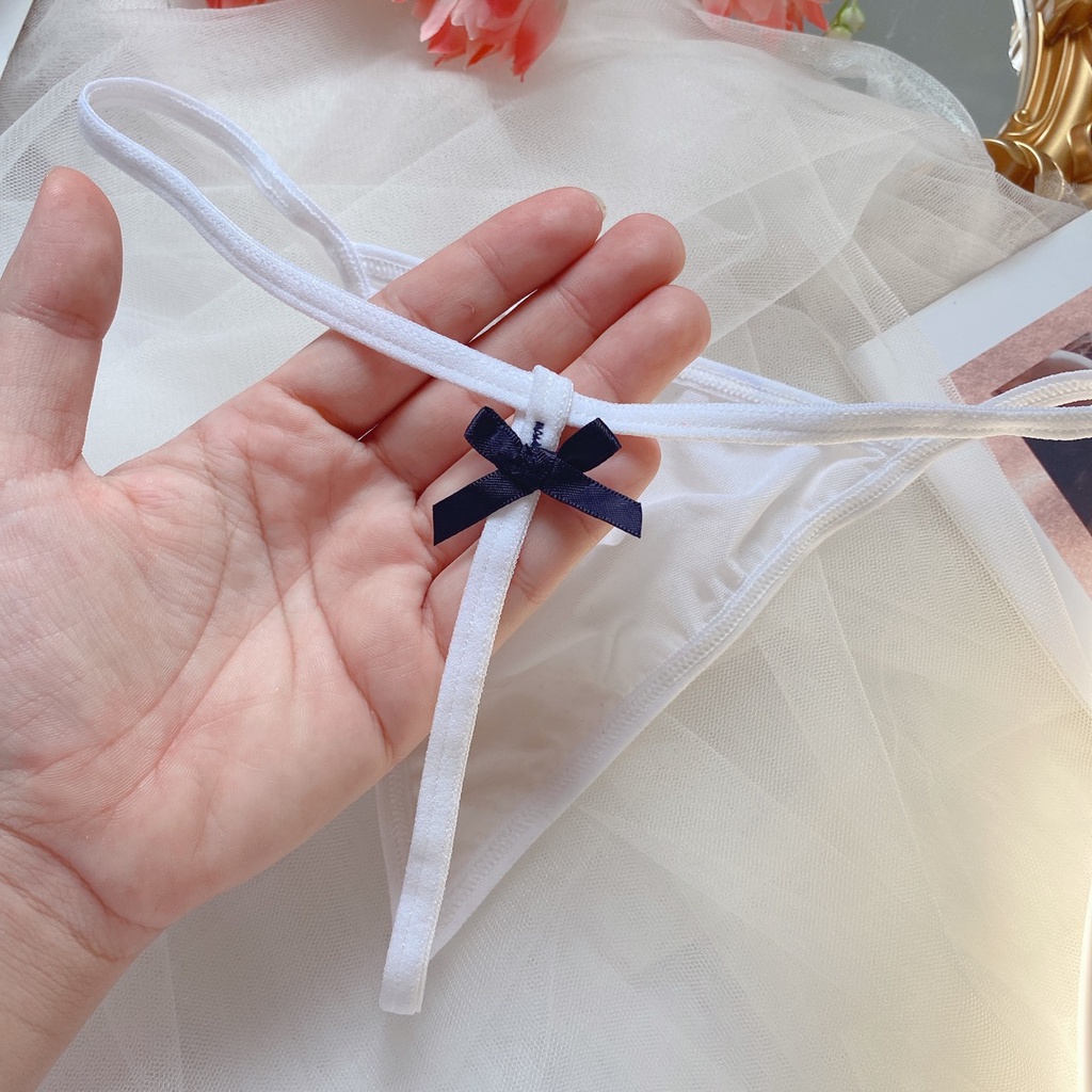 CK051 quần lót thun lưới có độ giãn kèm nơ - quần lót nữ sexy -cochunhochuyensi