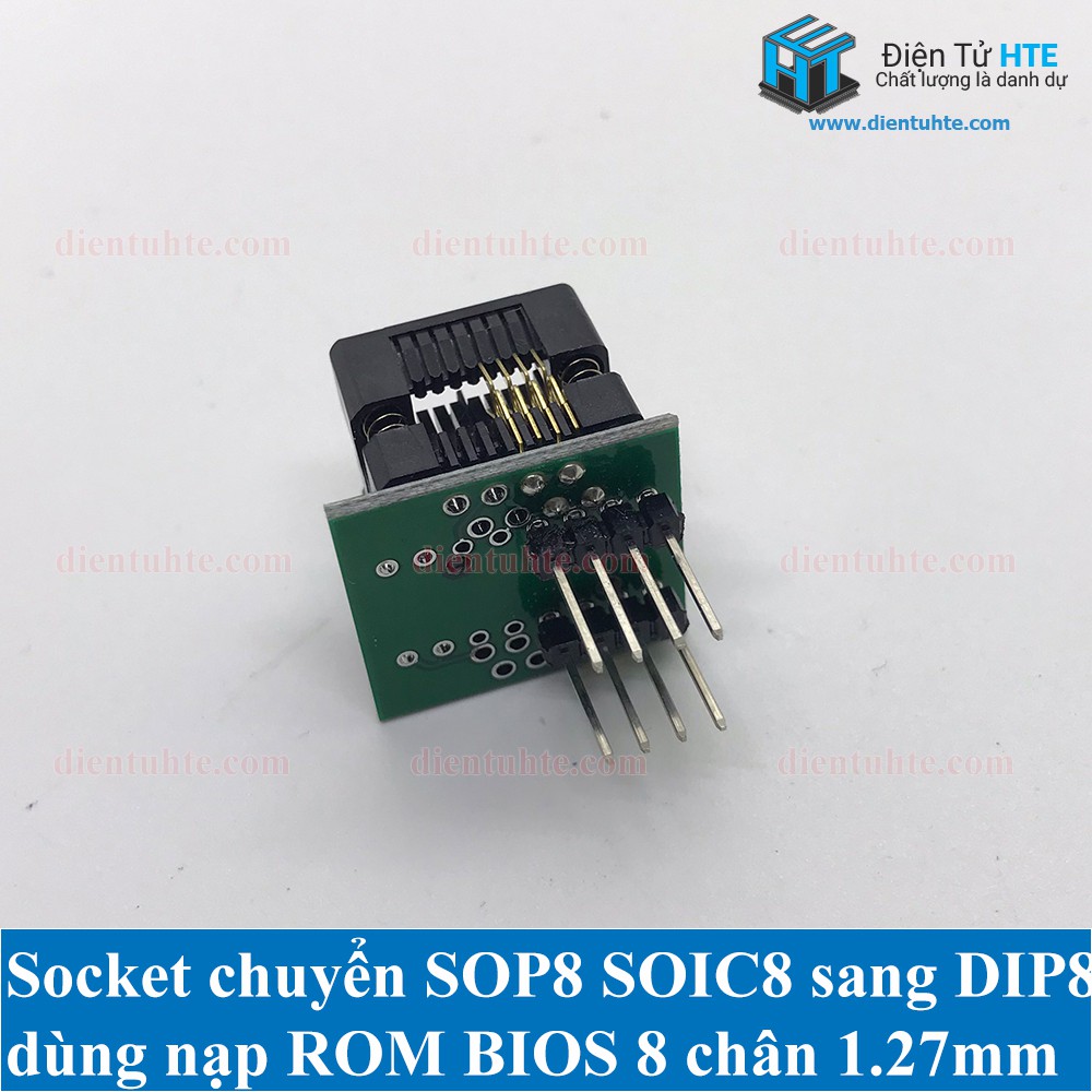 Socket - Đế chuyển SOP8 SOIC8 sang DIP8 nạp rom BIOS pitch 1.27mm 150mil/200mil [HTE Quy Nhơn CN2]