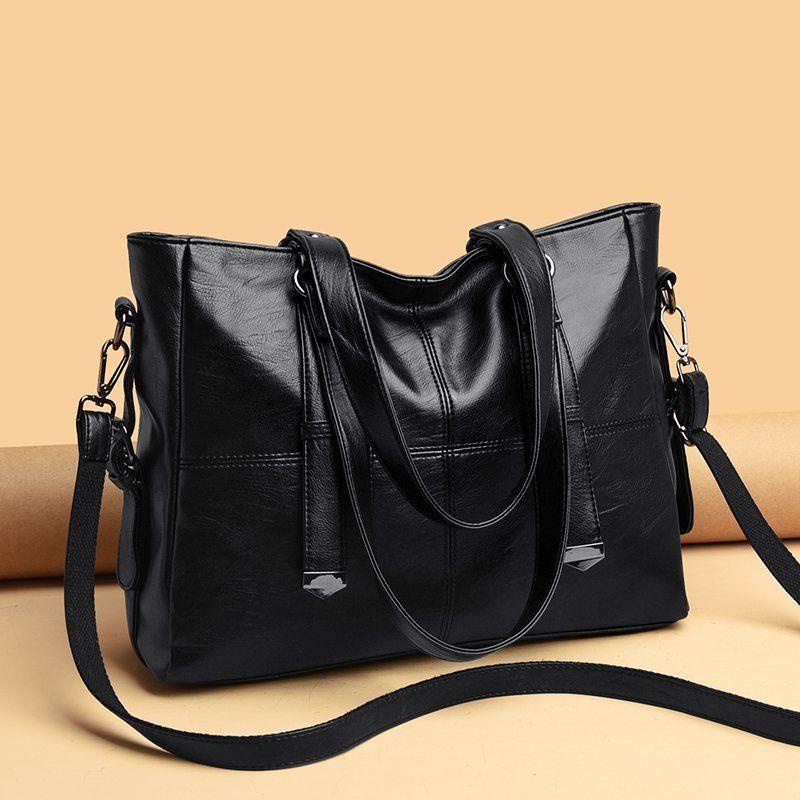 Túi Boutique Bé Gái Da Thật Nữ Túi Lớn 2022 Da Mềm Hợp Thời Trang Một Vai Tote Túi Đeo chéo Dung Tích Lớn Trung A