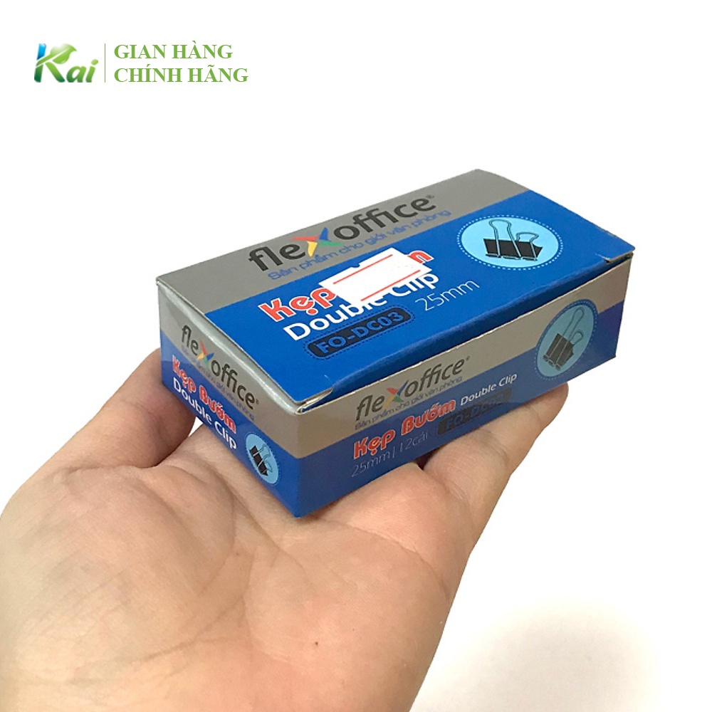 1 hộp (12 cái) KẸP BƯỚM cỡ trung, THIÊN LONG 25mm F0-DC03, HÀNG CHÍNH HÃNG, GIÁ SỈ, GIAO NHANH