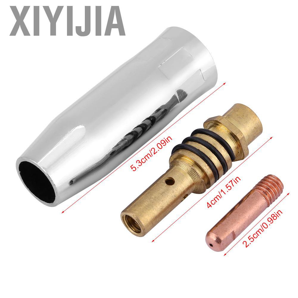 Xiyijia MIG Welding Gun Accessory Kit  5PCS Nozzles Contact Tips 2PCS Gas and 4PCS Tip Holders