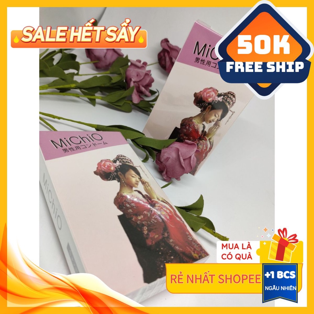 Michio Bao cao su gân gai nhập khẩu nhật hộp 12c