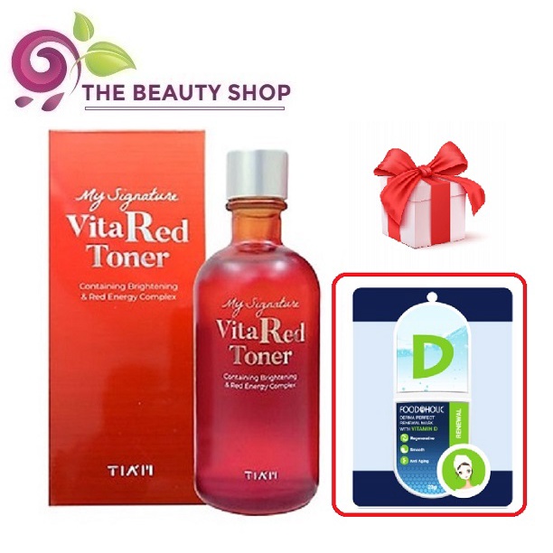 [SALE OFF - MUA 1 TẶNG 1] Nước hoa hồng Dưỡng Trắng, Làm Đều Màu Da Tia’m My Signature Vita Red Toner 130ml TIAM