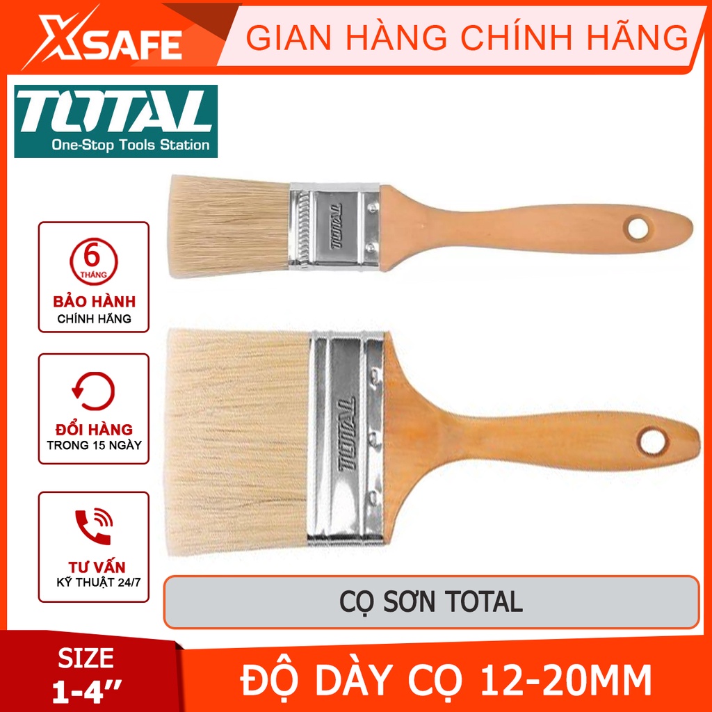 Cọ sơn TOTAL Chổi quét sơn bề rộng cọ 1-4 inch, độ dày cọ 13-20mm