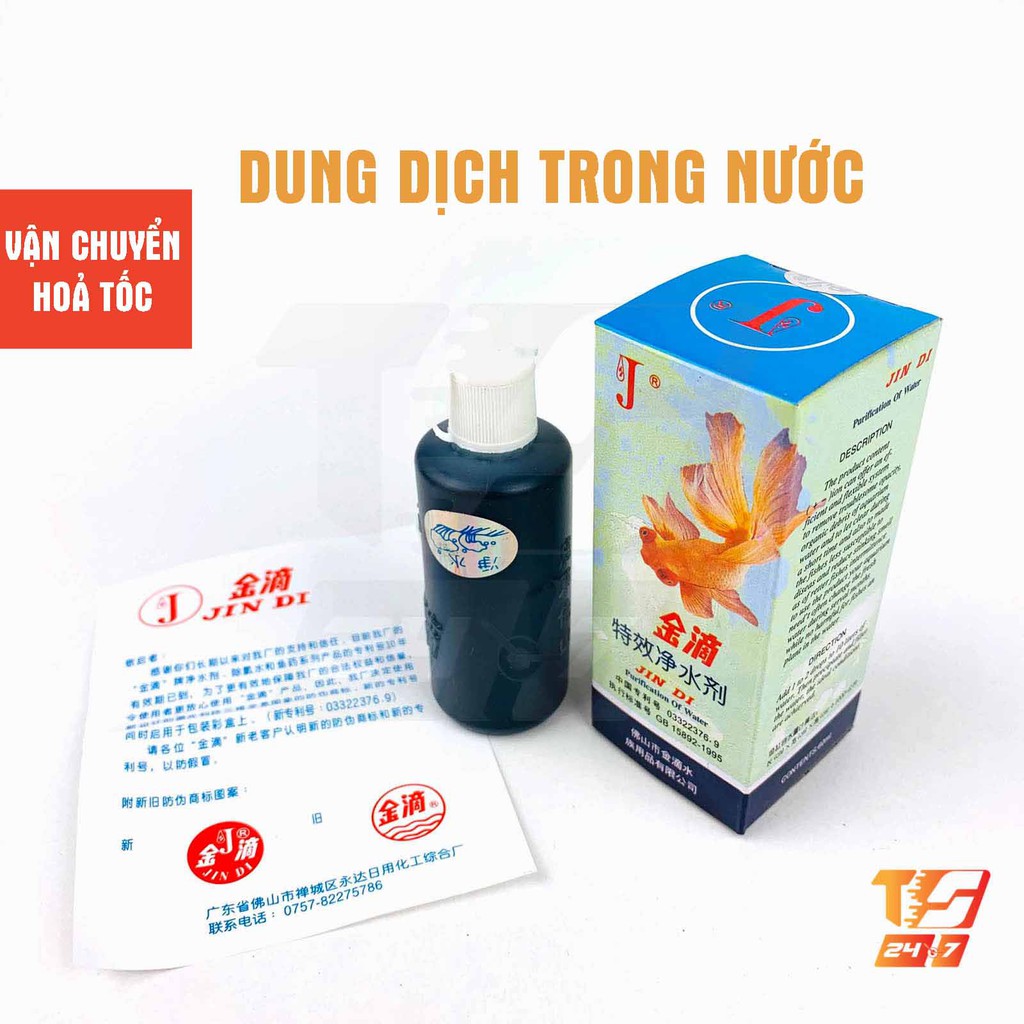 Dung Dịch Làm Trong Nước JinDi 60ml - Giúp Hồ Cá Trong Nước