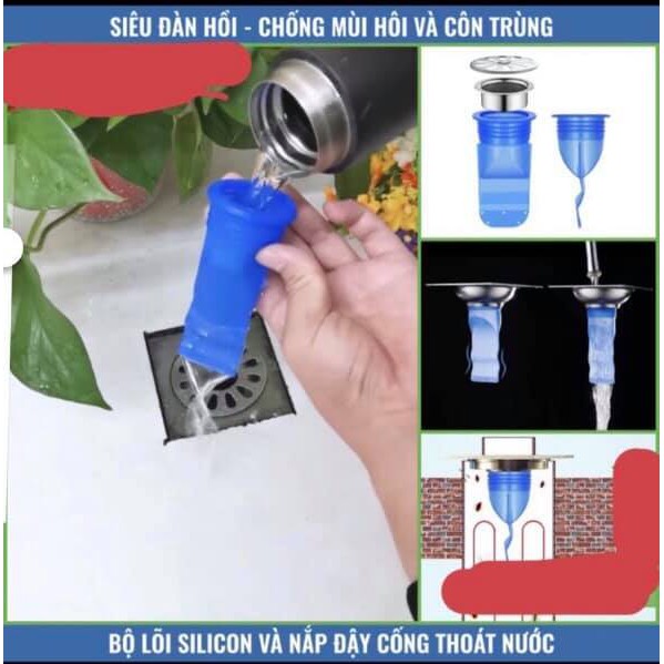 Nắp cống ngăn mùi, côn trùng chất silicon