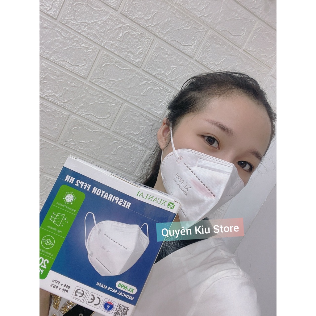 Hộp 20 Cái Khẩu Trang N95 Xuân Lai Không Van Kháng Khuẩn Chống Bụi Mịn PM2.5