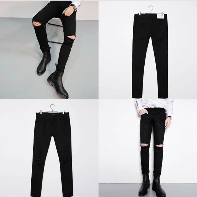 Quần Jean Rách Gối Tripped UNISEX