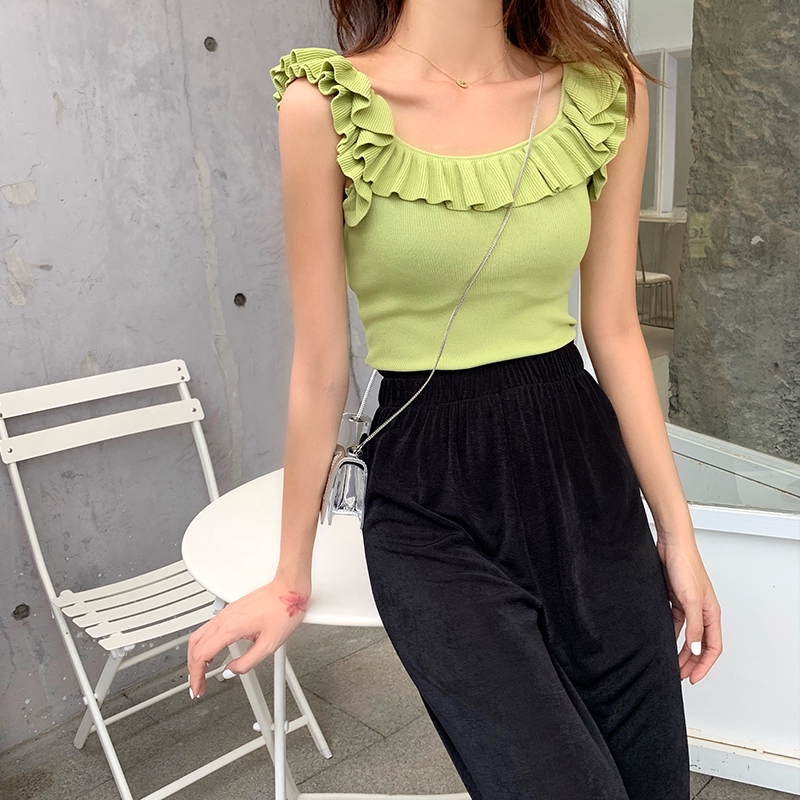 Áo len không tay màu trơn thời trang mùa hè cho nữ | BigBuy360 - bigbuy360.vn