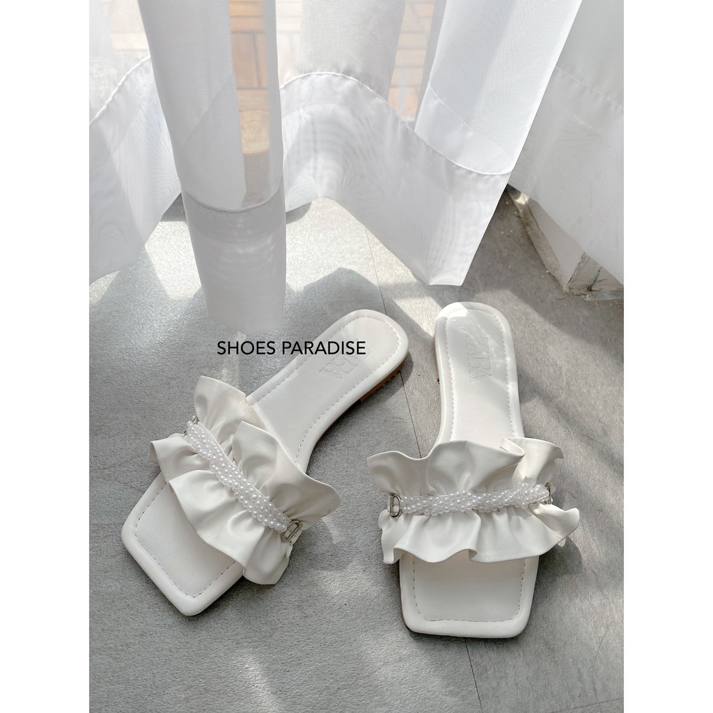 Dép nữ quai ngang kiểu đế bệt thời trang đẹp cute SHOES PARADISE DB12