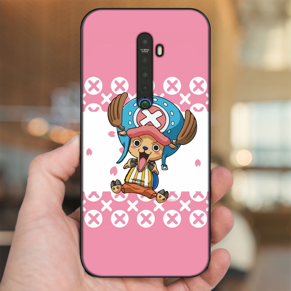 Ốp lưng Oppo Reno 2 viền đen in hình Chopper One Piece Đảo Hải Tặc