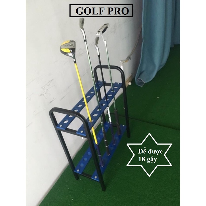 Giá để gậy golf kệ đựng được 18 gậy với khung thép chắc chắn tiện lợi shop GOLF PRO GD002