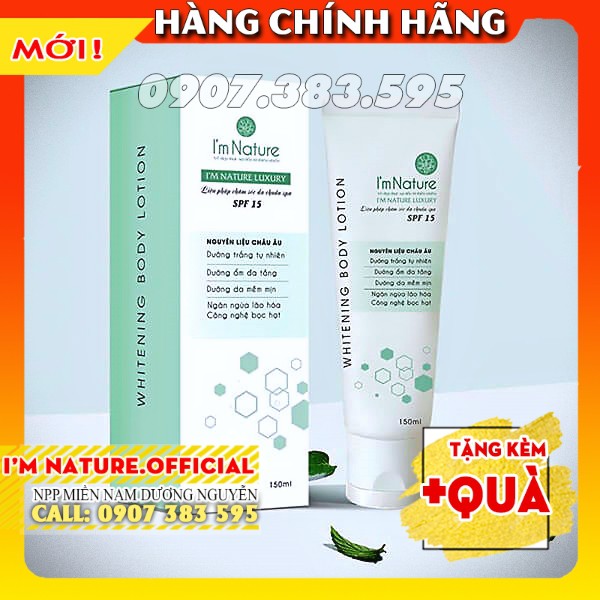 Kem Dưỡng Trắng Da Toàn Thân I'm Nature Whitening Body Lotion I'M NATURE 150ml SPF15+