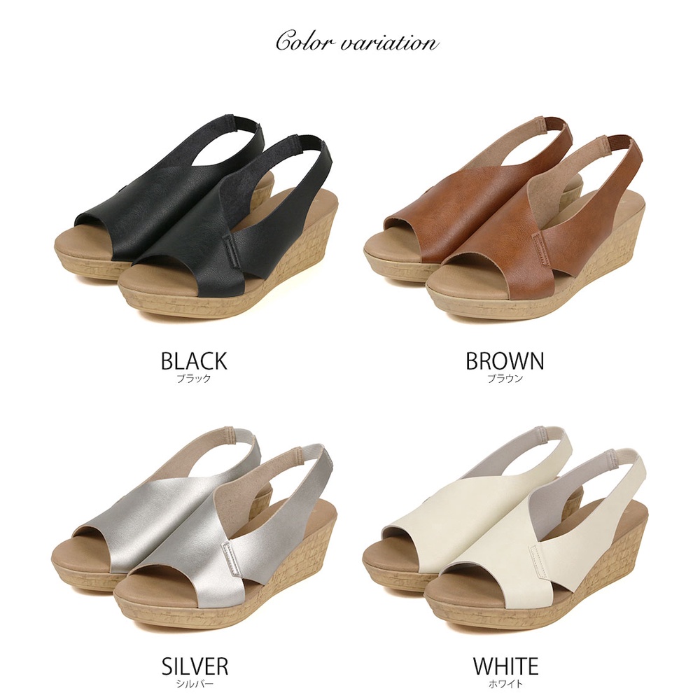 Sandal nữ Kobe đế xuồng 6cm Partir D'abord 92060 nội địa chính hãng Nhật Bản
