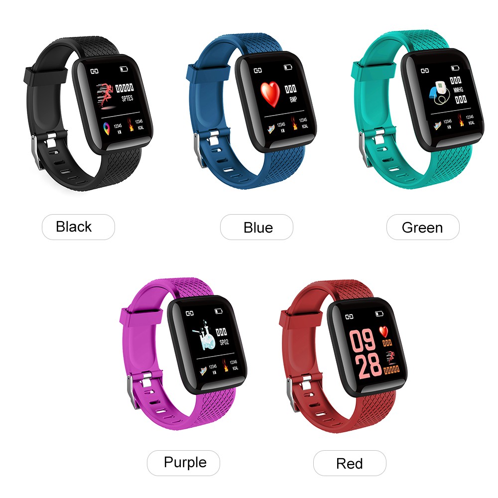 Vòng đeo Tay Thông Minh / đồng Hồ Thông Minh 116 Plus BT, Với Bộ Theo Dõi Thể Dục / Máy đếm Bước đi / Huyết áp / Nhịp Tim Vòng đeo Tay Không Dây Bluetooth Toàn Màn Hình Máy đo Bước đi Cảm ứng, Tương Thích Với IOS / Android