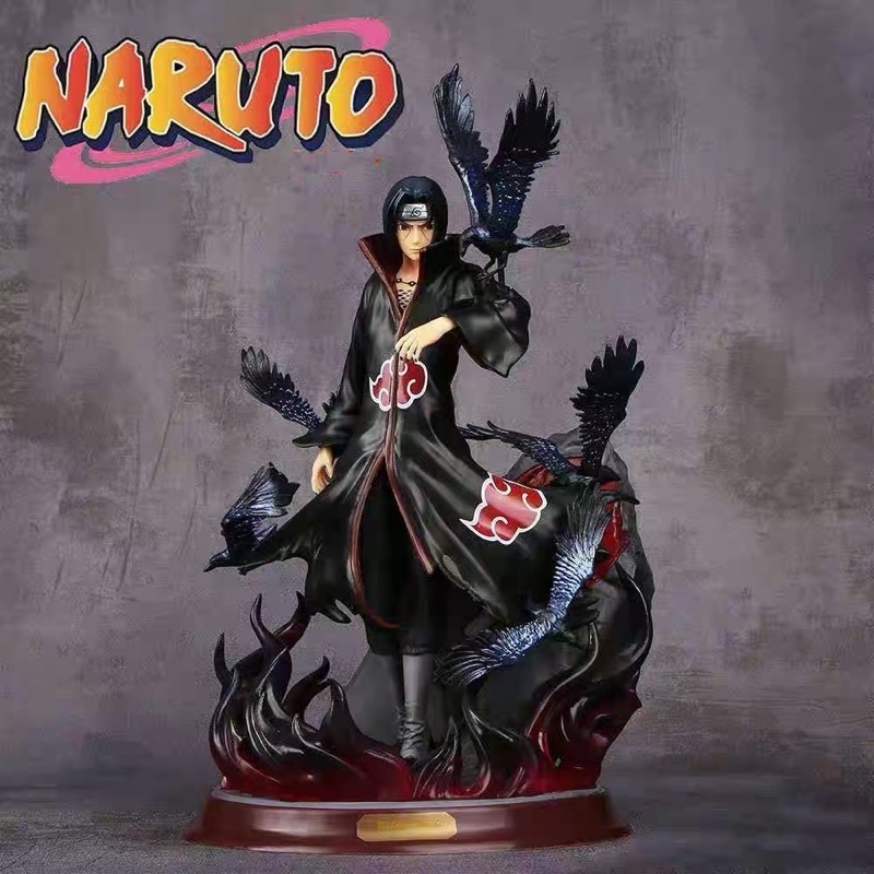 [RẺ NHẤT SHOPEE]Mô hình Naruto - Mô hình Uchiha Itachi Akatsuki có đế quạ màu tím xanh