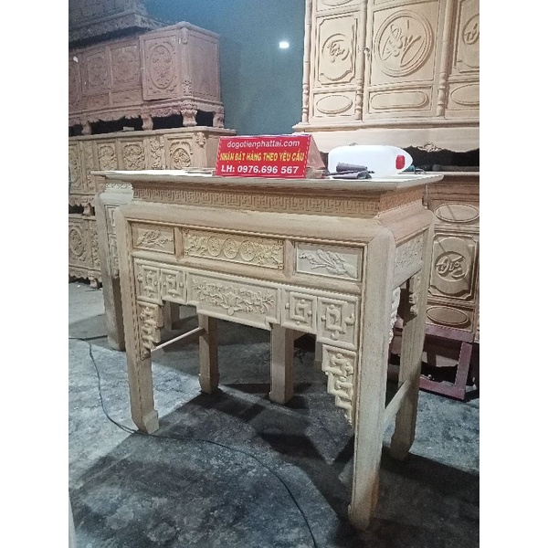 Giường gỗ Sồi có Học Kéo 1m6-2m giá 5tr500