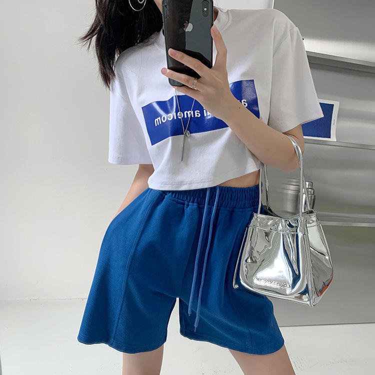 COZOKC COZOK Quần đùi thể thao COZOK lưng thun cao dây rút trẻ trung thời trang cá tính