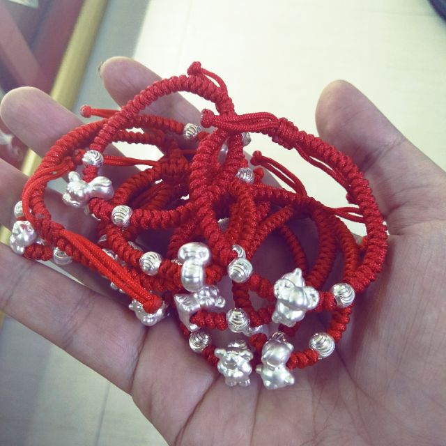 Vòng tay bạc 12 con giáp 9999