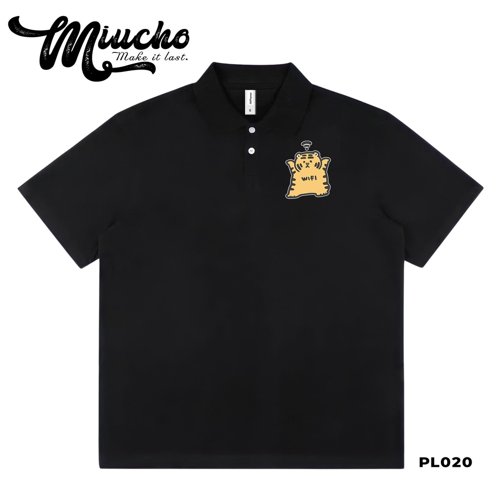 Áo polo nữ form rộng, áo thun polo nữ có cổ đẹp chất cotton form unisex PL020 Miucho in hình họa tiết