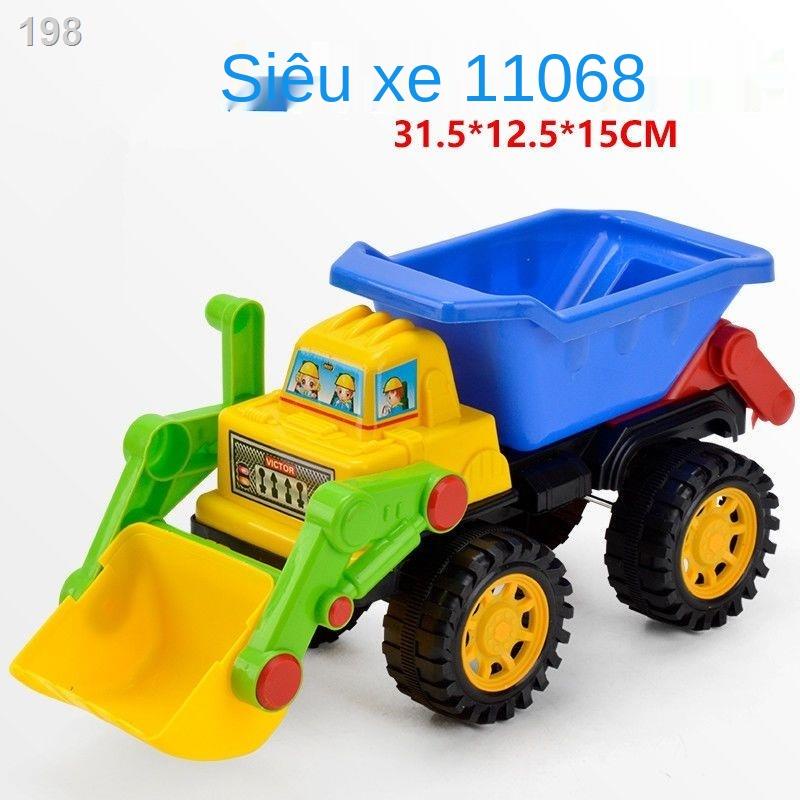 【2021】Trẻ em xe xúc lớn đồ chơi ô tô quán tính kỹ thuật thiết lập trộn tải cậu bé mô hình