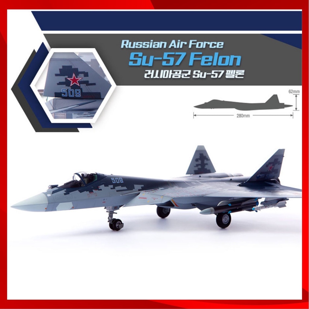 Mô Hình Máy Bay Quân Đội Nga Su-57 Felon  Bằng Nhựa Chất Lượng Cao
