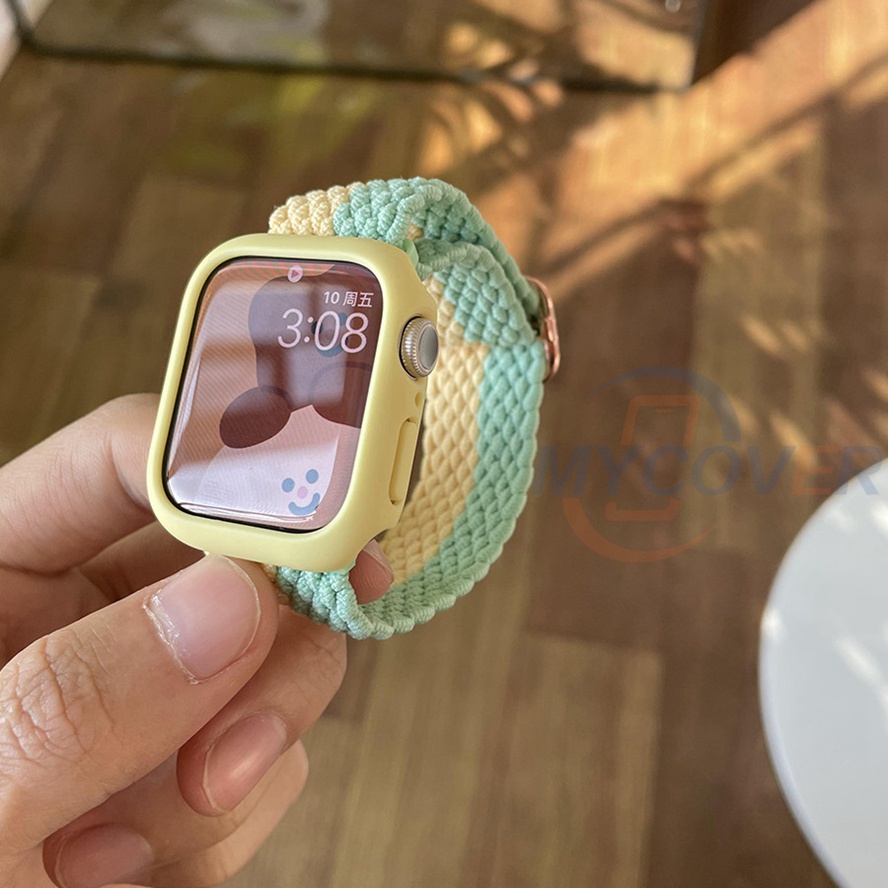 Dây Đeo Đồng Hồ Bằng Nylon Bện Cho iWatch Series 7 6 SE 5 4 3 2 1 41mm 45mm 44mm 40mm 42mm 38mm