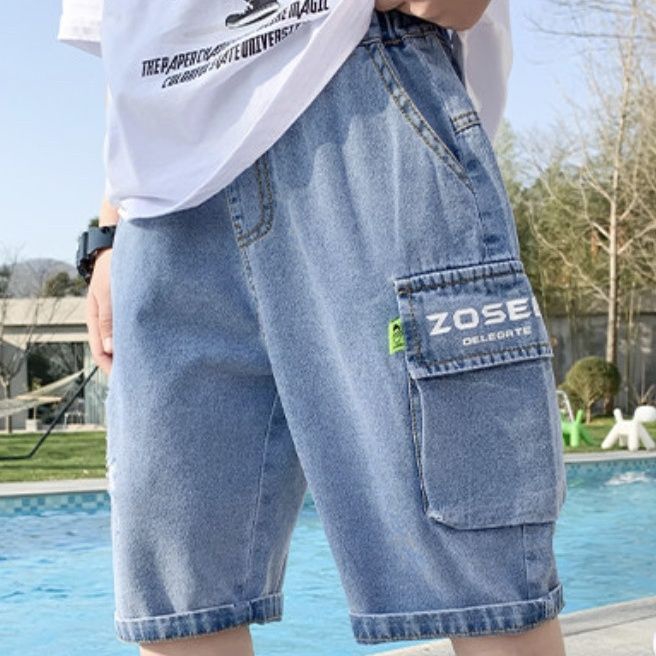 Quần Short Denim Rách Phong Cách Mới 2022 Cho Bé Trai