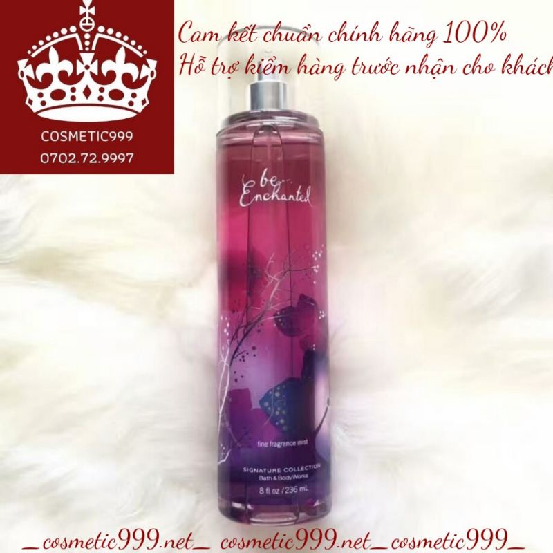 Nước hoa nữ,body mist bath and body works chính hãng thơm lâu mùi hương ngọt ngào nữ tính Cosmetic999