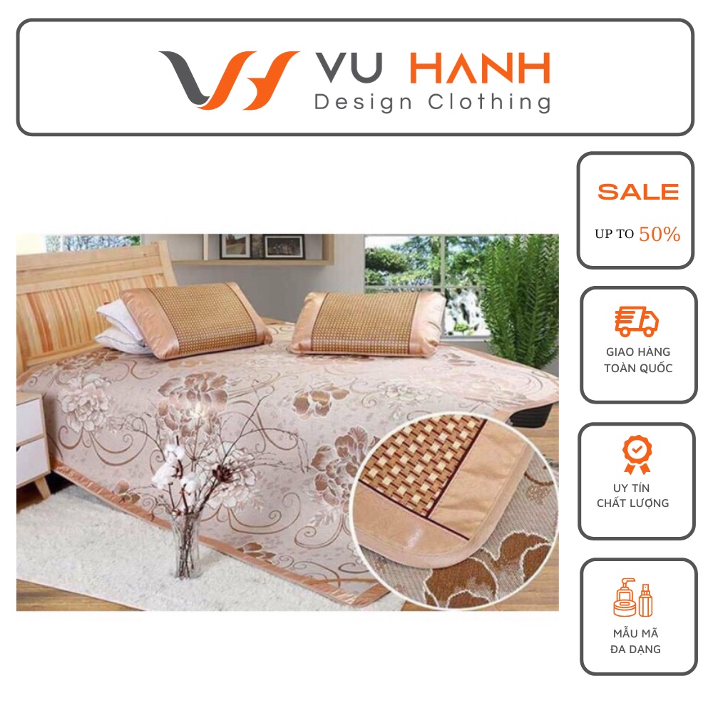 Chiếu mây lụa điều hòa tặng kèm 2 vỏ gối | Shop Vũ Hạnh