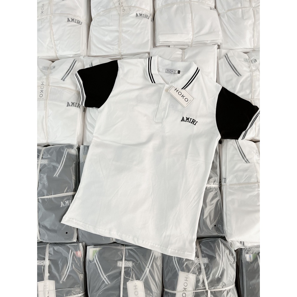 Áo thun nam POLO AMIRI vải cotton thoáng mát dày,chuẩn form,trẻ trung,phong cách
