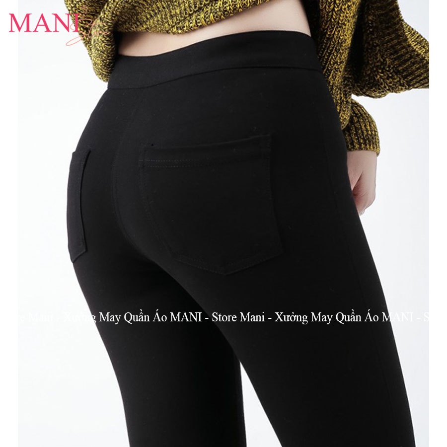 Quần legging nữ nâng mông dáng dài co giãn 4 chiều hàng cao cấp vải dày dặn kiểu quần thun ôm cạp cao