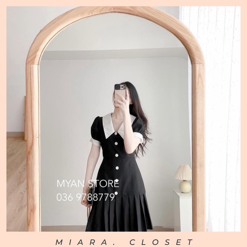 [MÃ FTHURM GIẢM 15K đơn 50K] ĐẦM XOÈ PHỐI CỔ TRẮNG