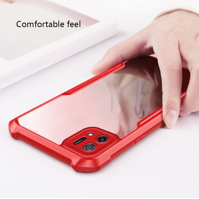 Ốp điện thoại TPU cứng trong suốt 4 mặt bảo vệ toàn diện chống sốc cho OPPO A16K