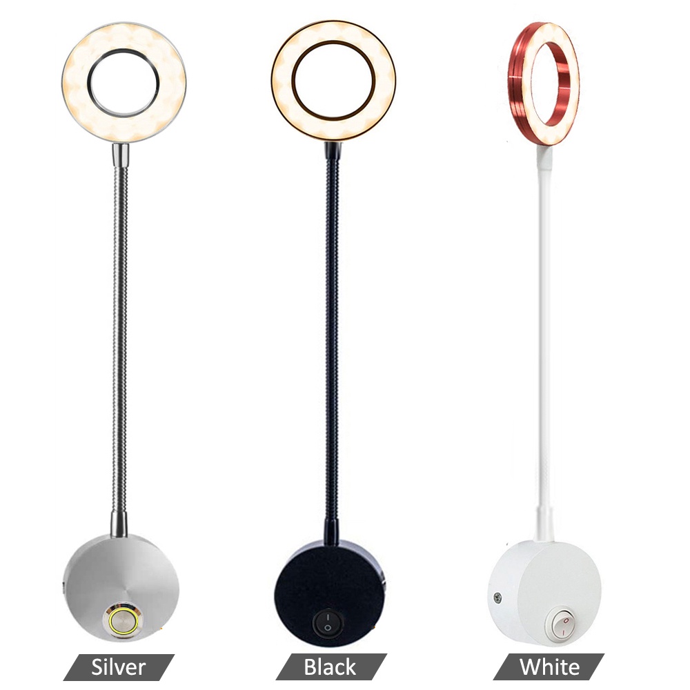Đèn rọi Led gắn tường đầu giường 3W, Ánh sáng đọc sách, học tập và làm việc