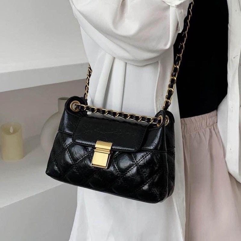 Túi ô trám khóa đồng