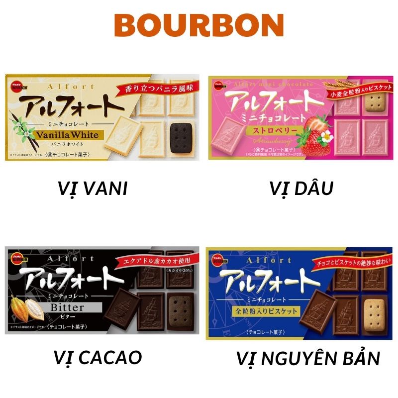 Bánh Quy Socola Thơm Ngon Bourbon Alfort mini 55g