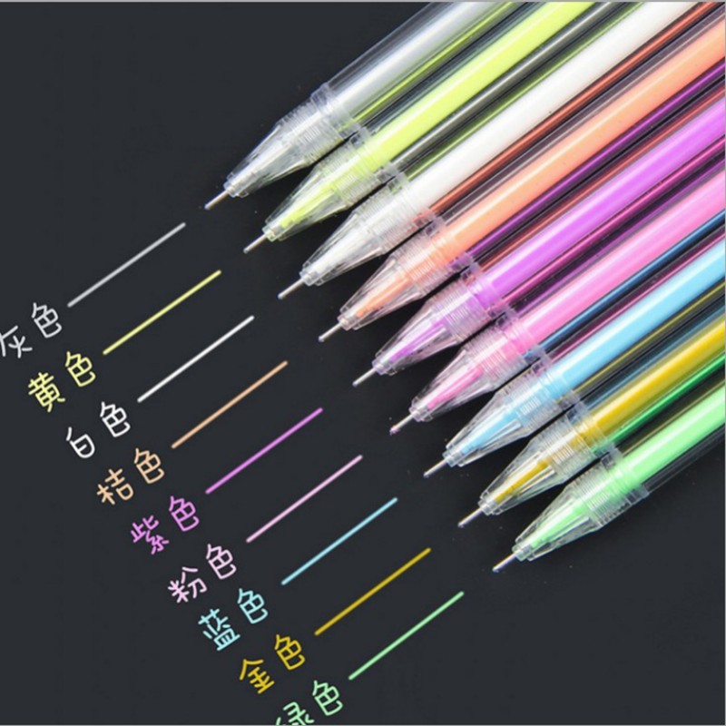 Bút mực ngòi 0.5mm với 9 màu tùy chọn tiện lợi