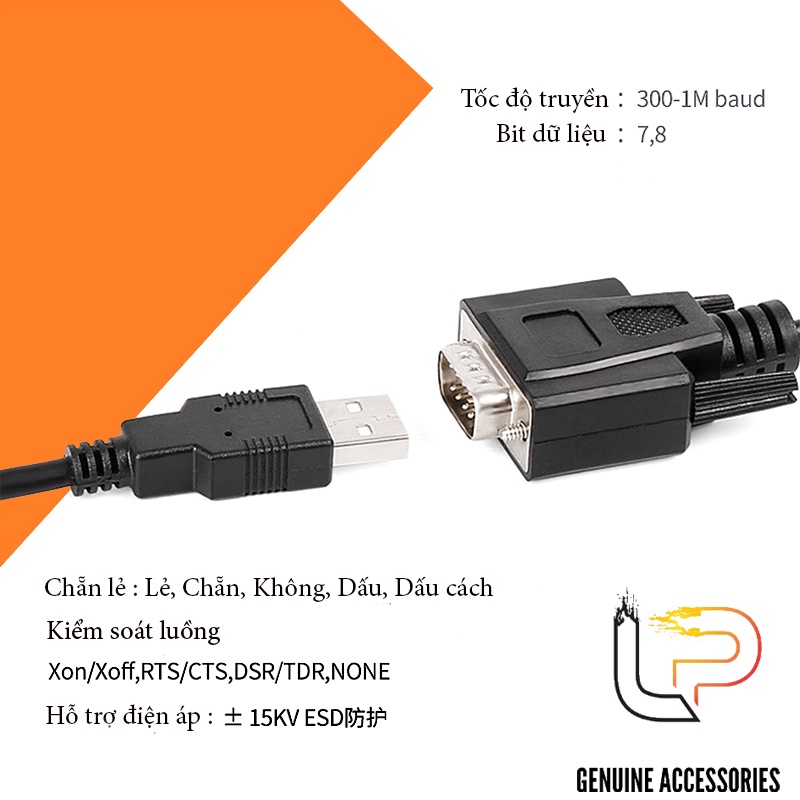 CÁP CHUYỂN USB 2.0 RA RS232 1.5M Z-TEK (ZE707)