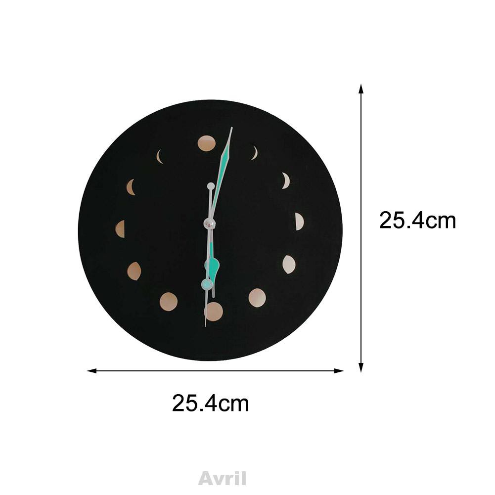 Đồng Hồ Treo Tường Trang Trí Hình Mặt Trăng Độc Đáo