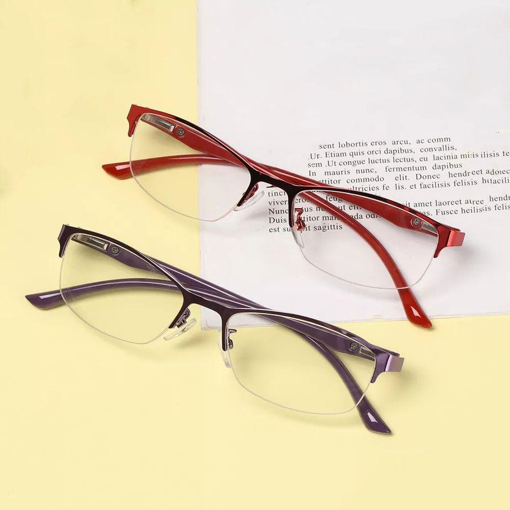 Mắt Kính Nửa Gọng Vuông Siêu Nhẹ Dùng Đi Du Lịch Dành Cho Nam Nữ MXMUSTY