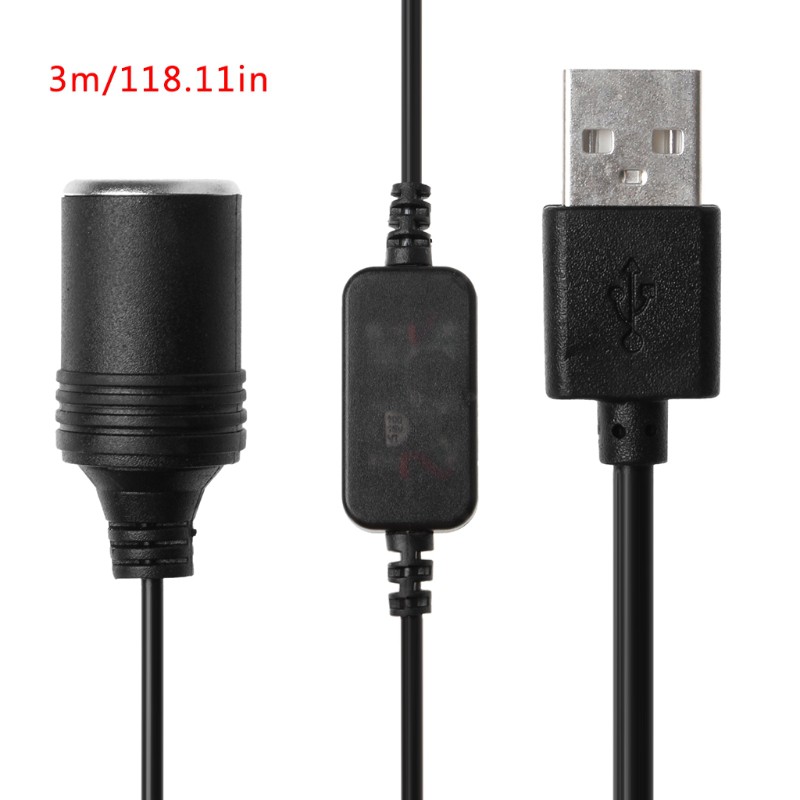 Dây Cáp Chuyển Đổi Usb 5v Sang 12v Cho Xe Hơi