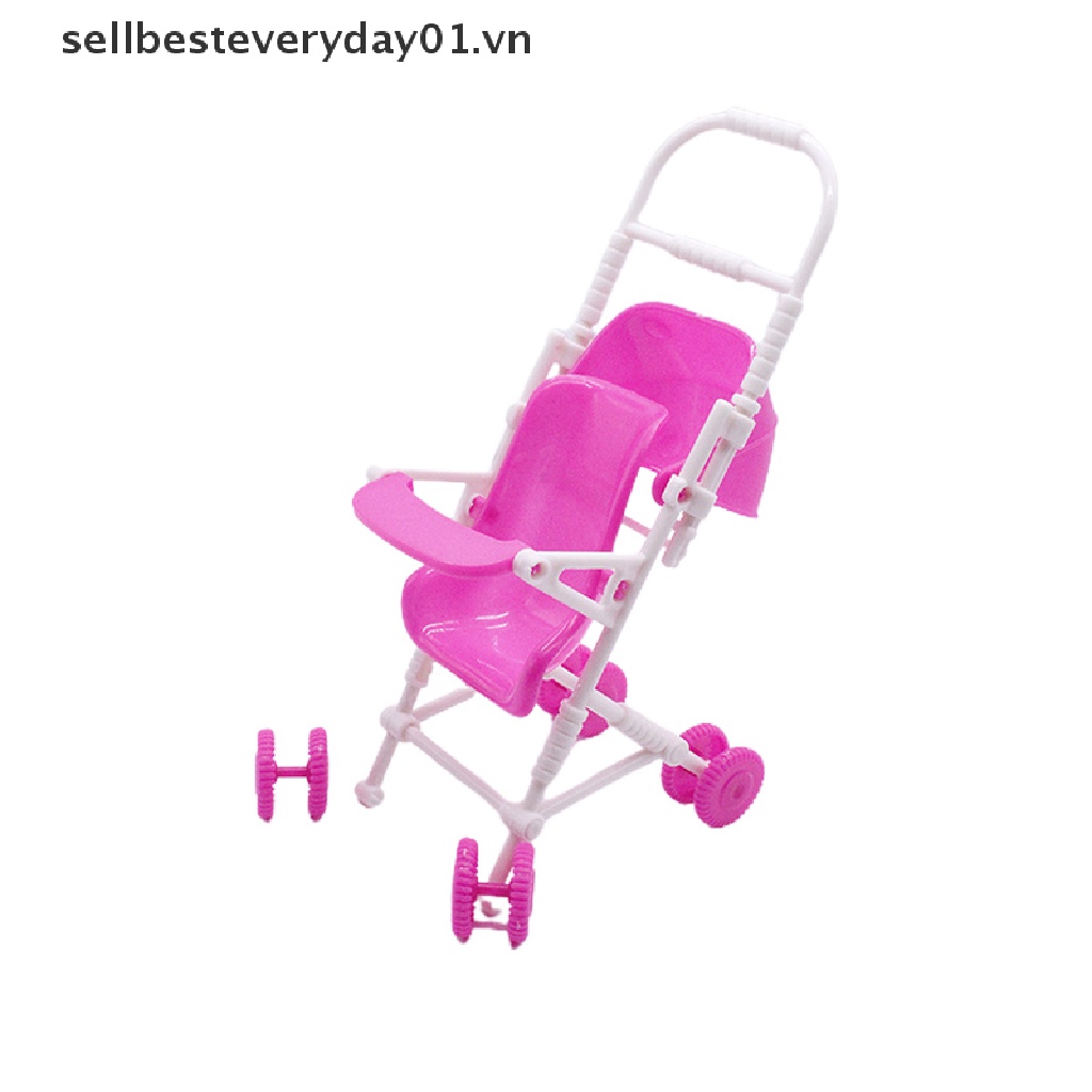 Đồ Chơi Lắp Ráp Xe Đẩy Em Bé Họa Tiết Hoạt Hình Trang Trí Nhà Búp Bê