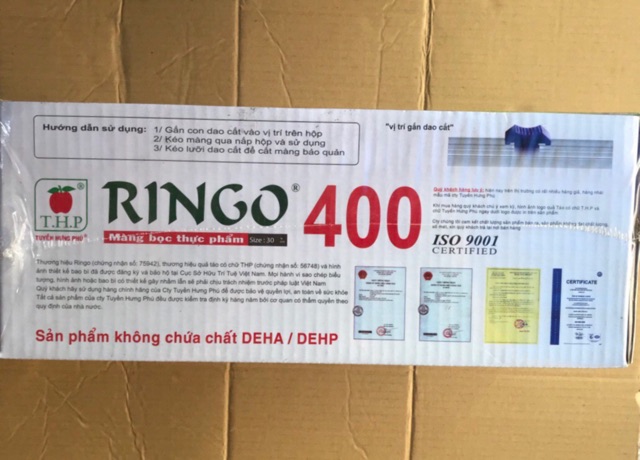 HỘP MÀN BỌC THỰC PHẨM RINGO 400 SIZE 30CM