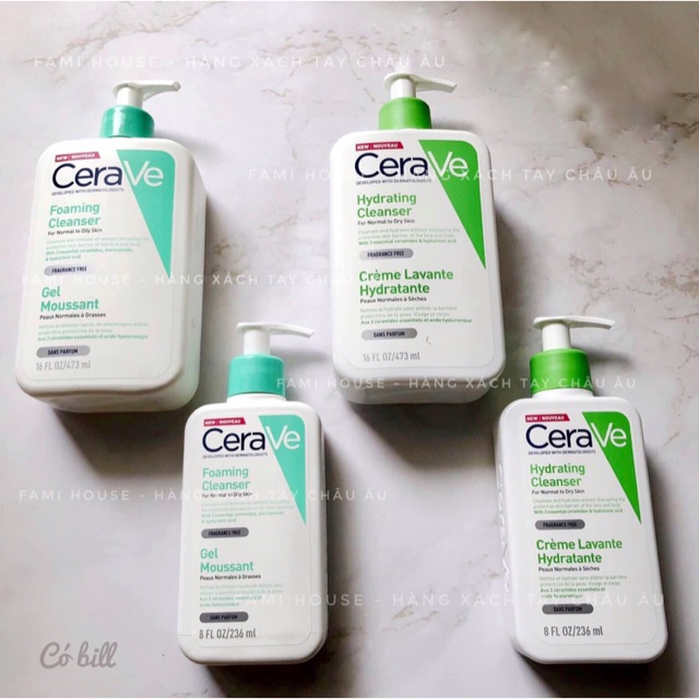 Sữa rửa mặt CERAVE bản PHÁP 473ml